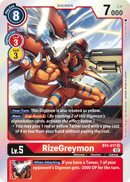 BT4-017 SR RizeGreymon (RB1 Reprint)