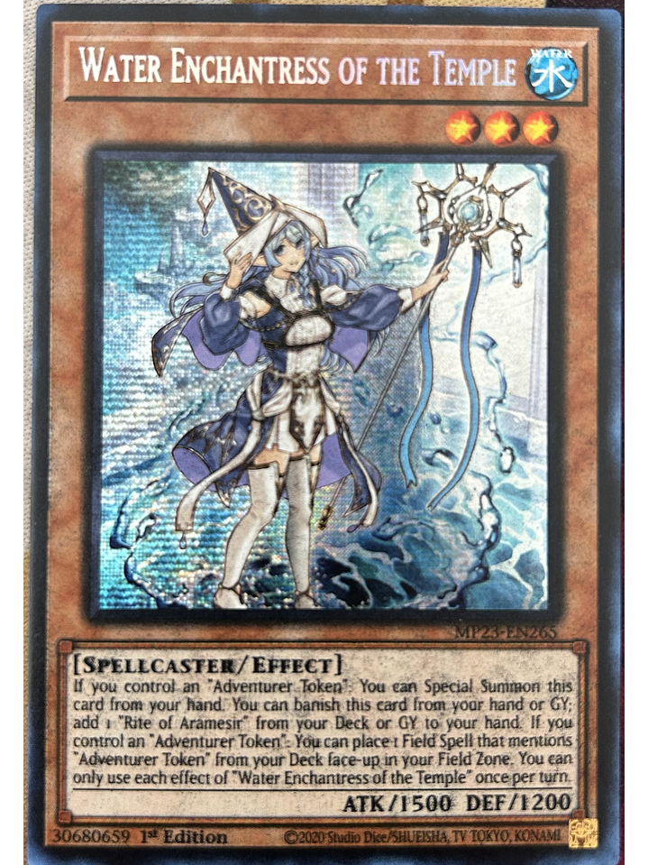 Water Enchantress of the Temple - MP23-EN265 - Prismatic Secret Rare 1st Edition (Misprint) 1