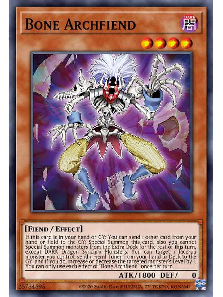 Bone Archfiend - SDCK-EN003 - Common 1st Edition 1