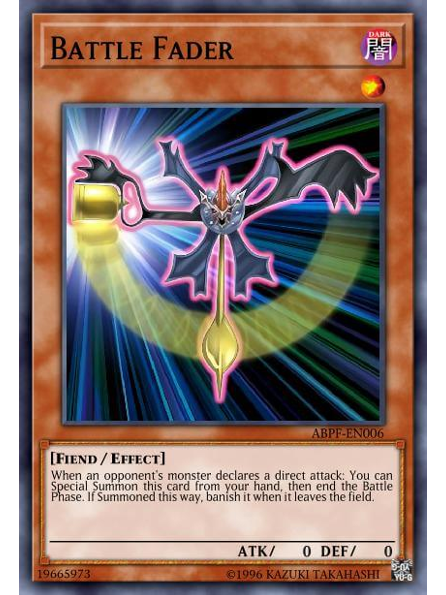 Battle Fader - SDCK-EN010 - Common 1st Edition 1