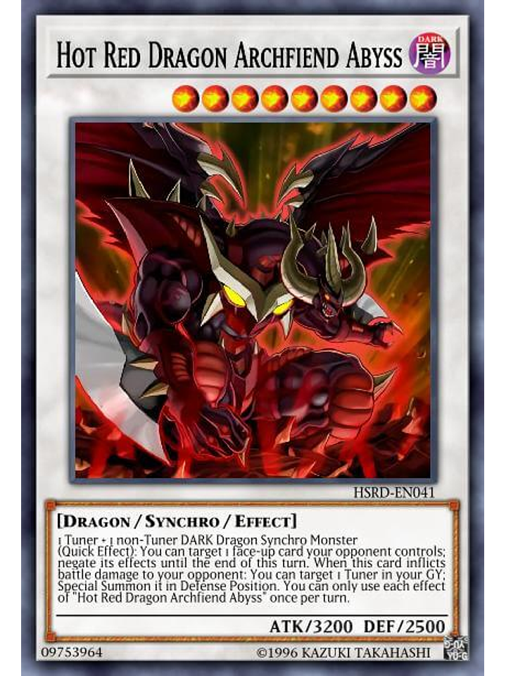 Hot Red Dragon Archfiend Abyss - SDCK-EN042 - Common 1st Edition 1