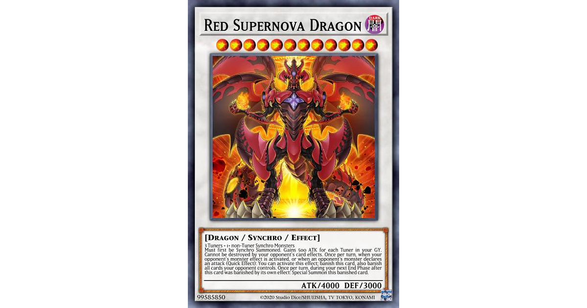 Red Supernova Dragon - SDCK-EN044 - Super Rare 1st Edition