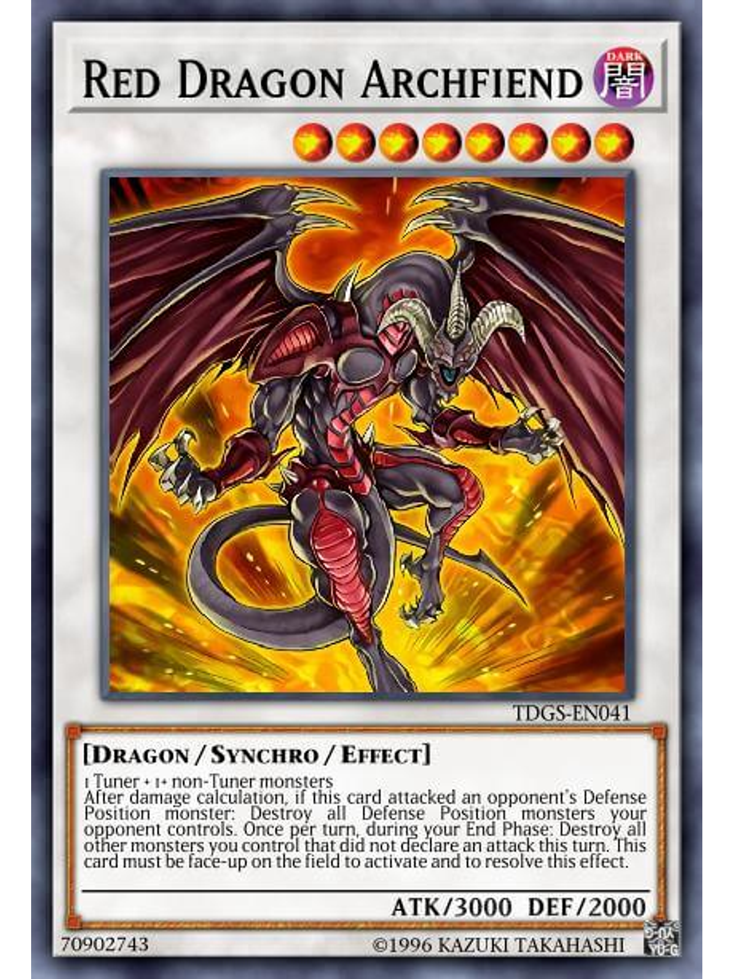 Red Dragon Archfiend - SDCK-EN045 - Ultra Rare 1st Edition 1