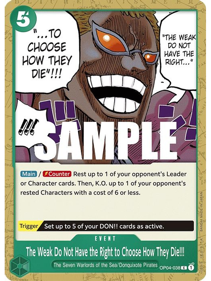 OP04-038 C The Weak Do Not Have the Right to Choose How They Die!!! 1