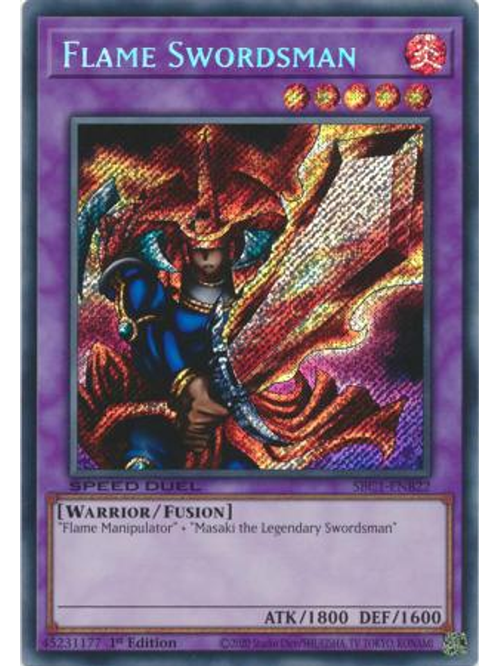 Flame Swordsman - SBC1-ENB22 - Secret Rare 1st Edition 1