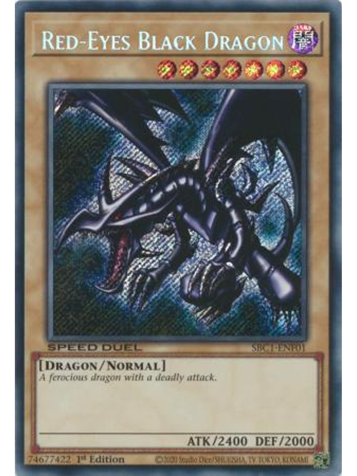 Red-Eyes Black Dragon - SBC1-ENF01 - Secret Rare 1st Edition 1