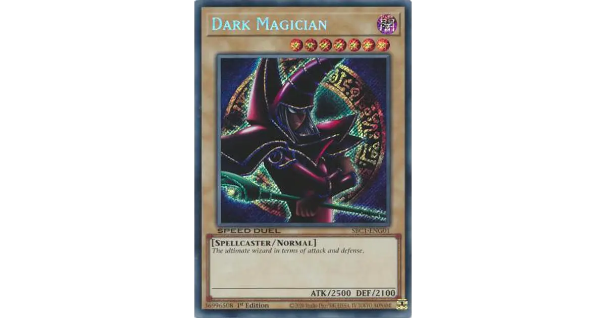 Yu-Gi-Oh! Arkana Dark Magician SBC1 1st Edition Secret Rare – Alternate Red Art, Near Mint Condition 7 thumbnail image