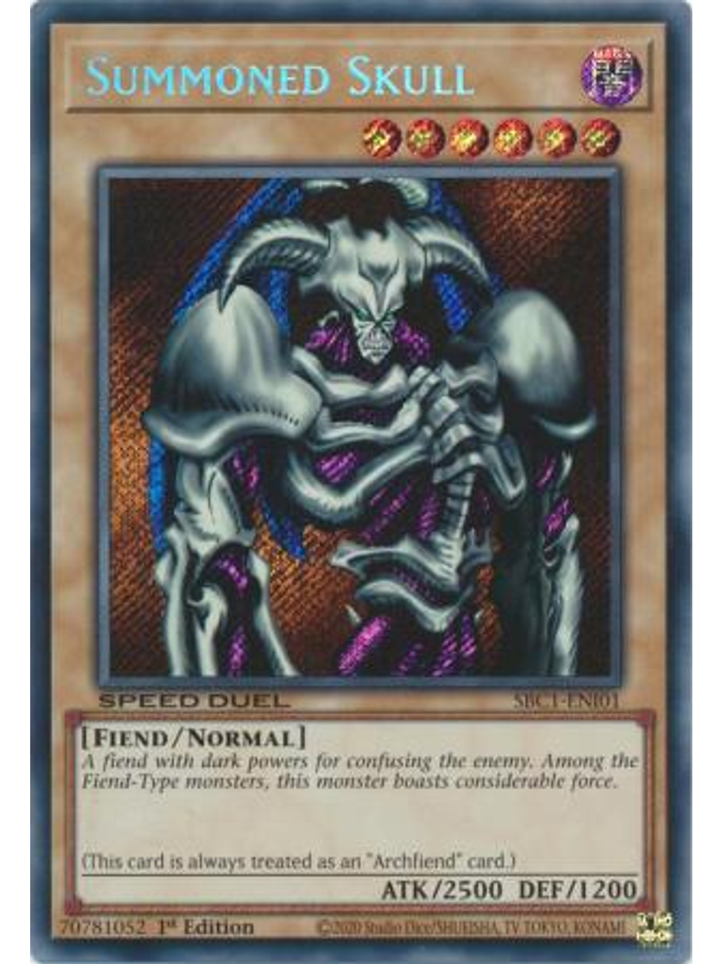 Summoned Skull - SBC1-ENI01 - Secret Rare 1st Edition 1