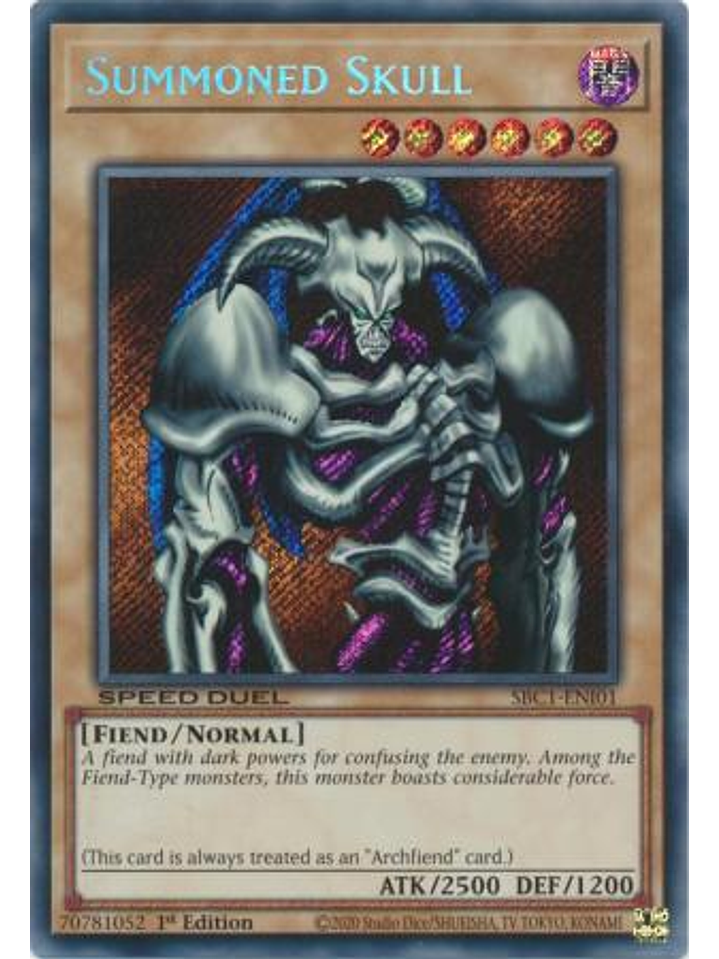 Summoned Skull - SBC1-ENI01 - Secret Rare 1st Edition 1