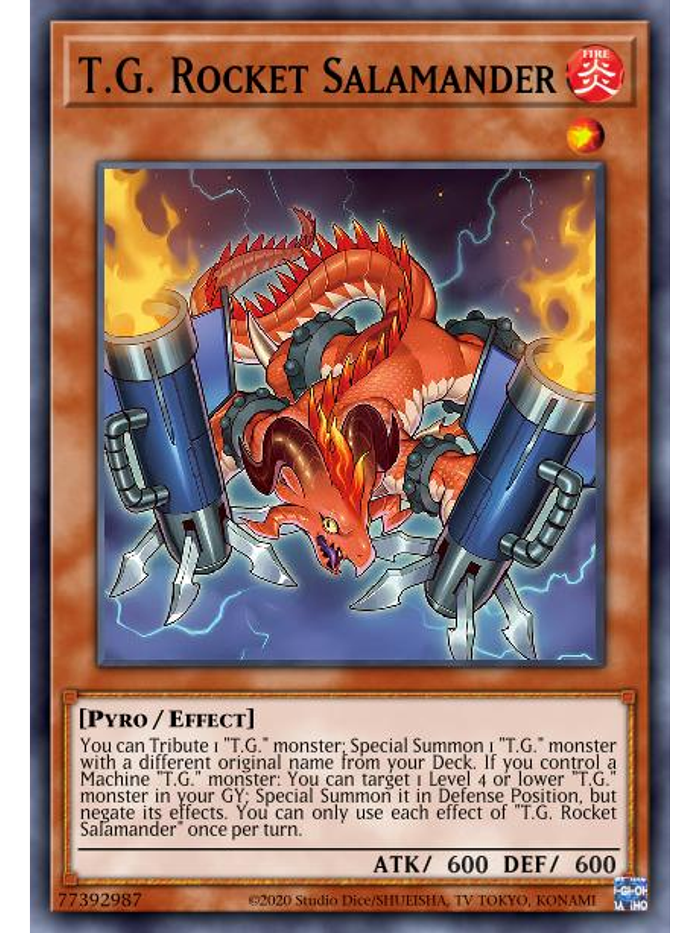 T.G. Rocket Salamander - AGOV-EN003 - Secret Rare 1st Edition 1