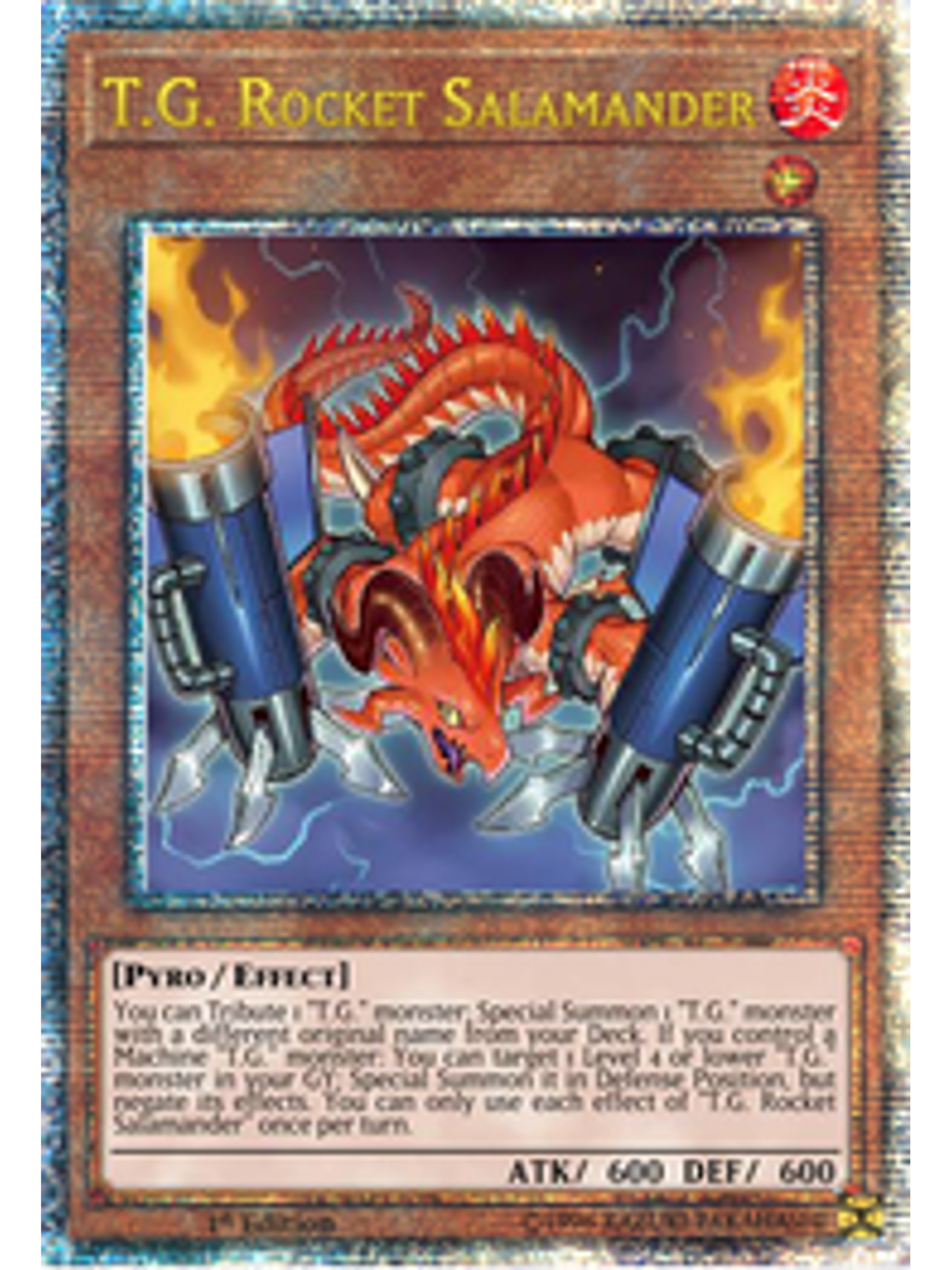 T.G. Rocket Salamander - AGOV-EN003 - Quarter Century Rare 1st Edition 1