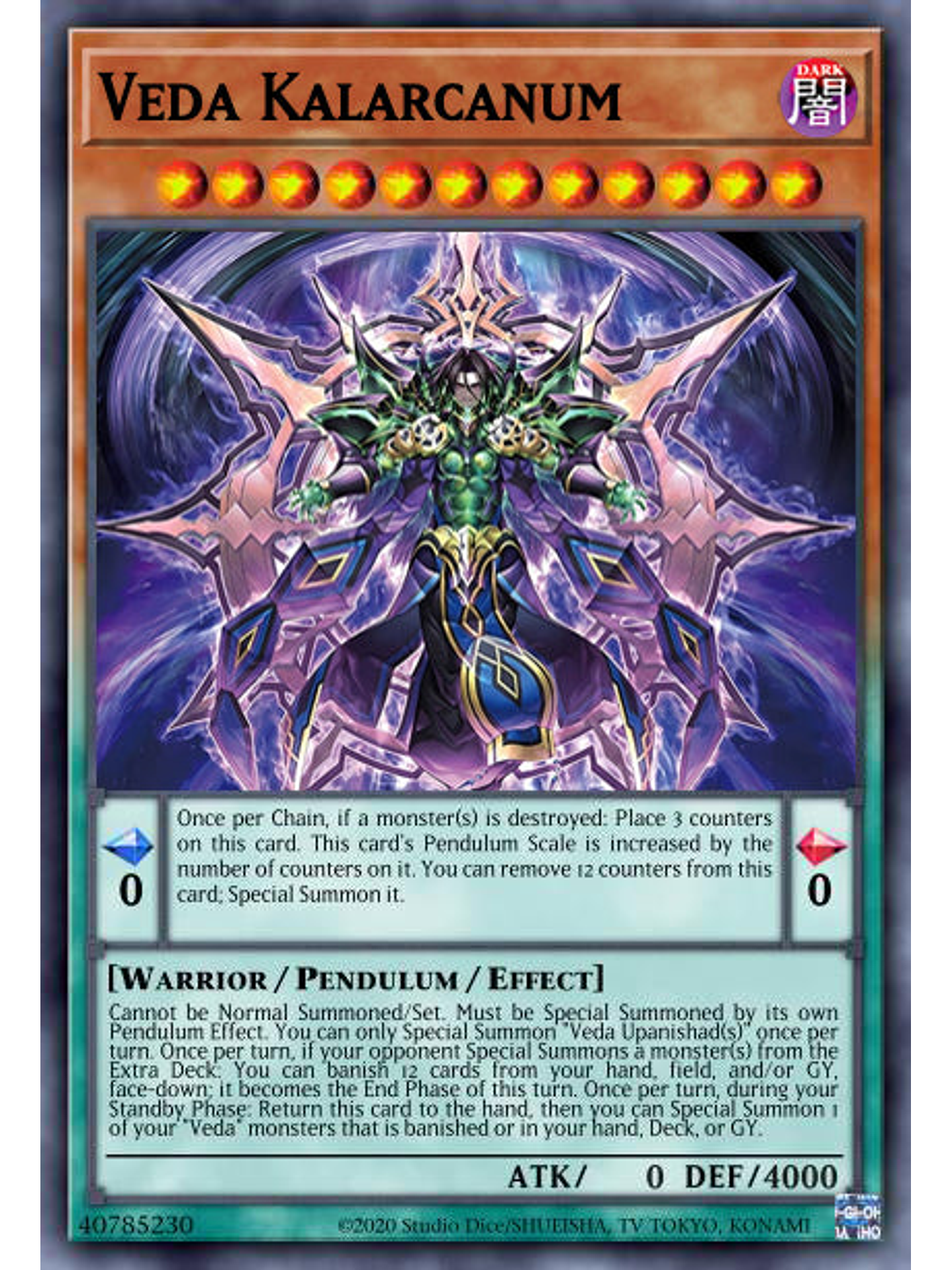 Veda Kalarcanum - AGOV-EN005 - Super Rare 1st Edition 1