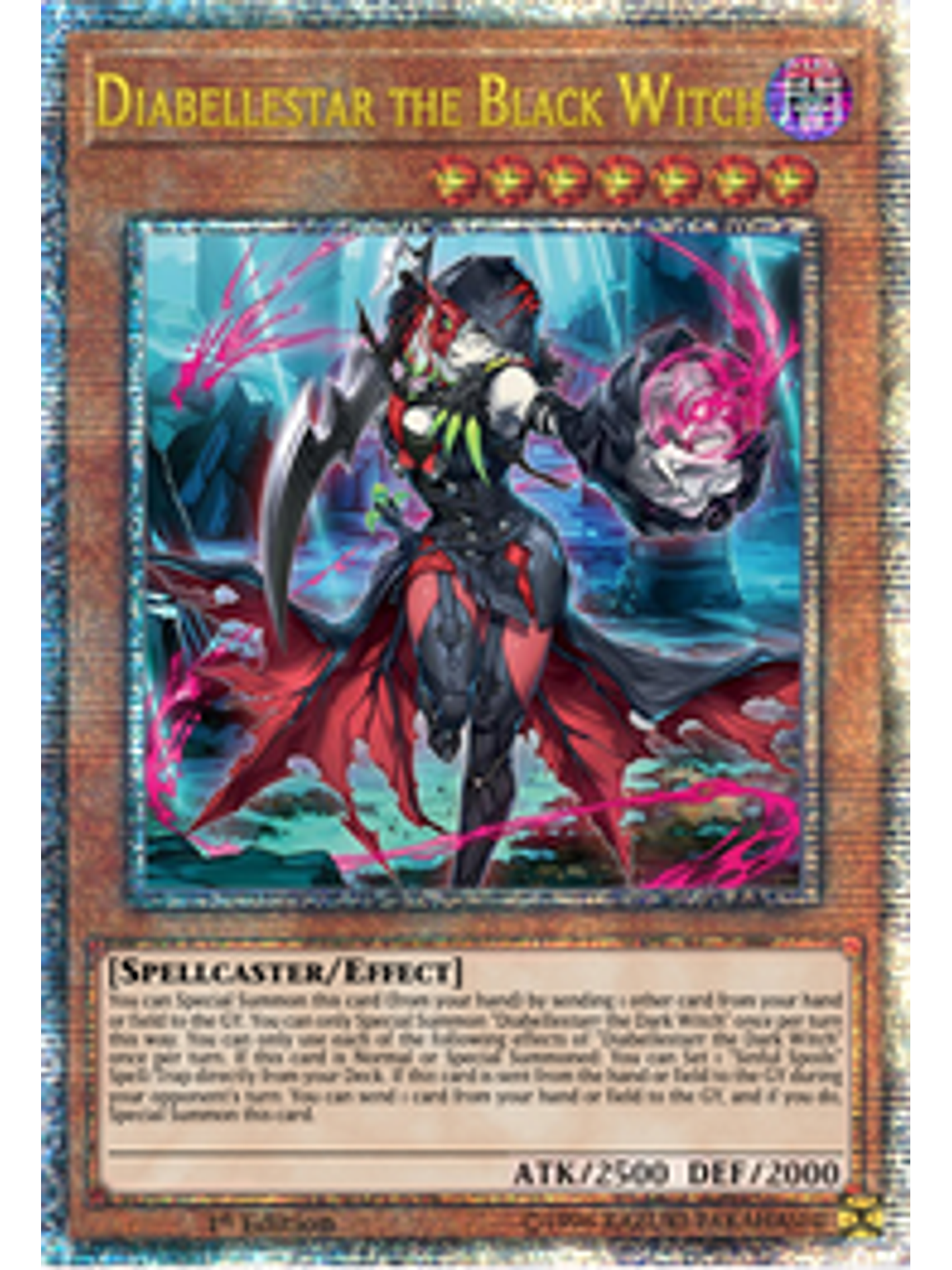 Diabellstar the Black Witch - AGOV-EN006 - Quarter Century Rare 1st Edition 1