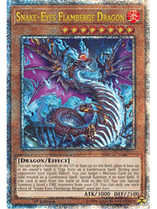 Snake-Eyes Flamberge Dragon - AGOV-EN010 - Quarter Century Rare 1st Edition