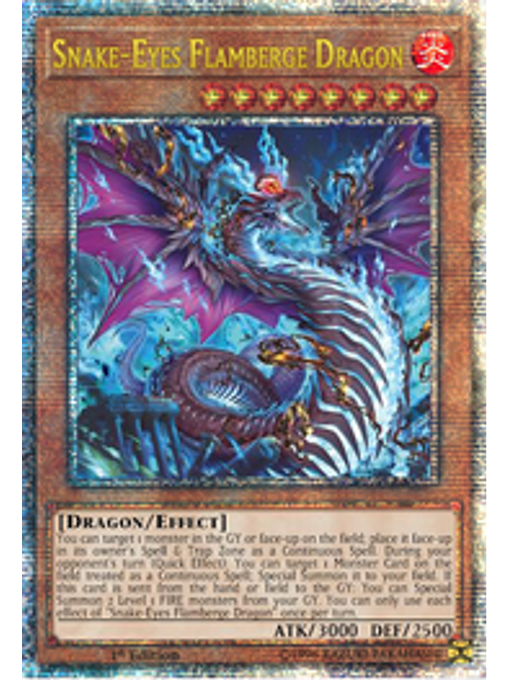 Snake-Eyes Flamberge Dragon - AGOV-EN010 - Quarter Century Rare 1st Edition 1