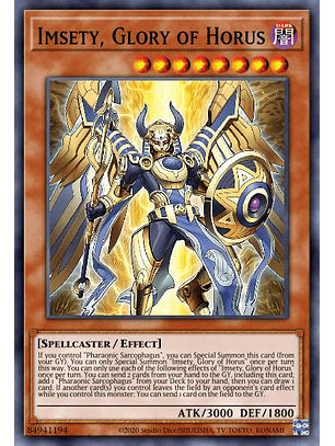 Imsety, Glory of Horus - AGOV-EN011 - Secret Rare 1st Edition