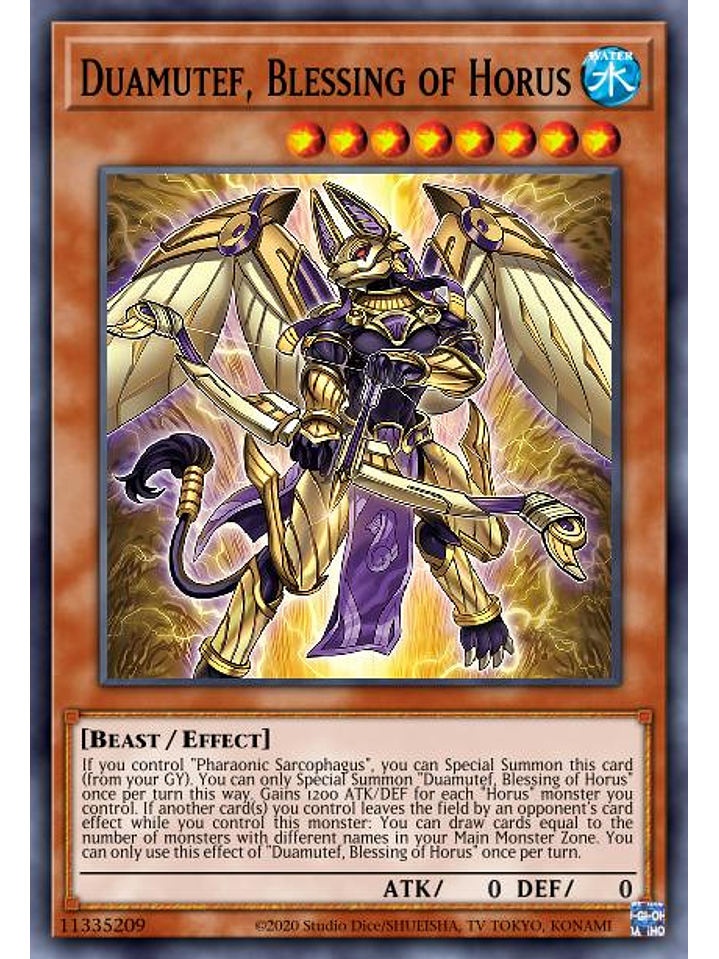 Duamutef, Blessing of Horus - AGOV-EN012 - Secret Rare 1st Edition 1