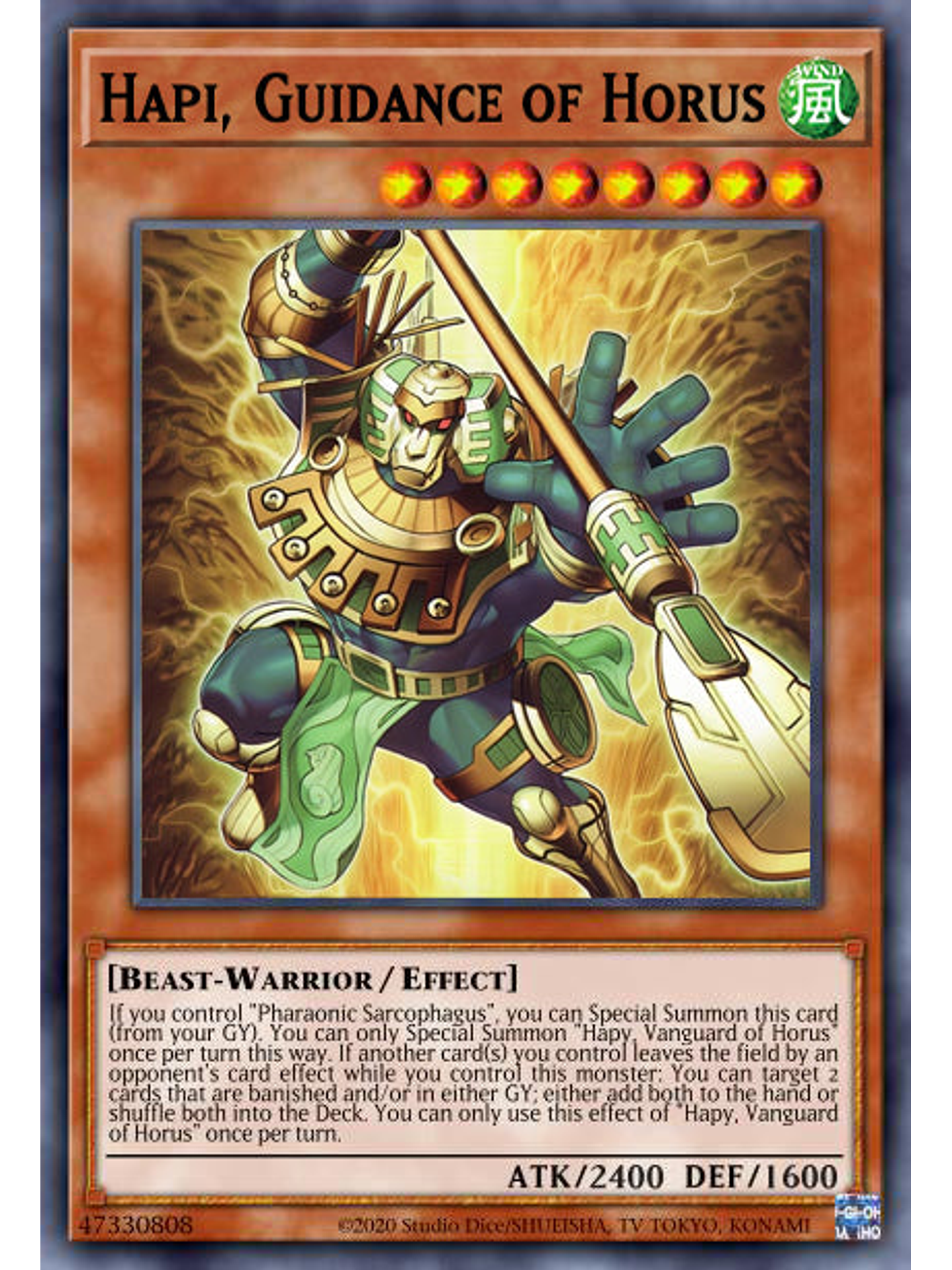 Hapi, Guidance of Horus - AGOV-EN013 - Super Rare 1st Edition 1