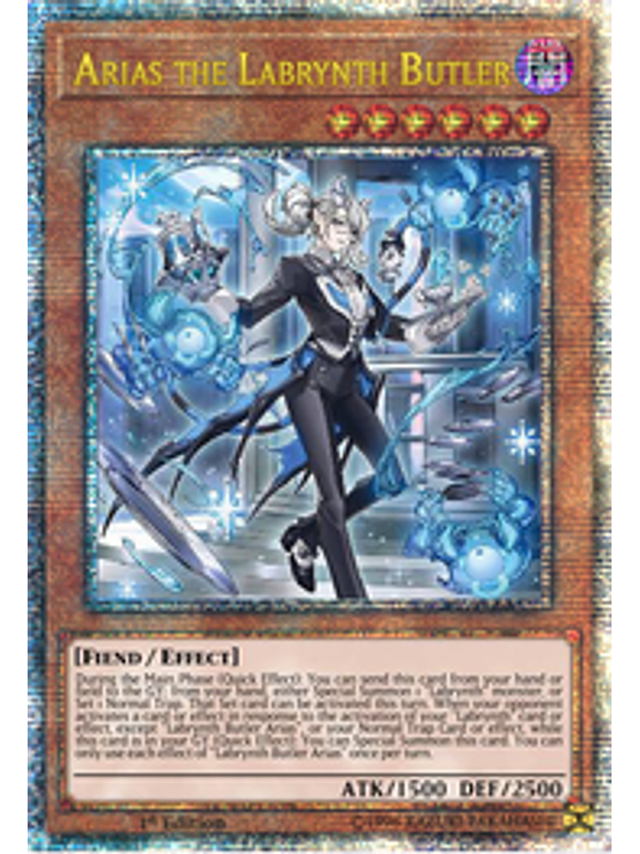 Arias the Labrynth Butler - AGOV-EN017 - Quarter Century Rare 1st Edition 1