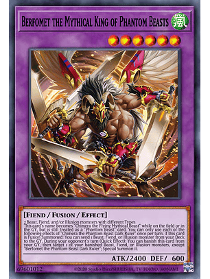 Berfomet the Mythical King of Phantom Beasts - AGOV-EN032 - Super Rare 1st Edition