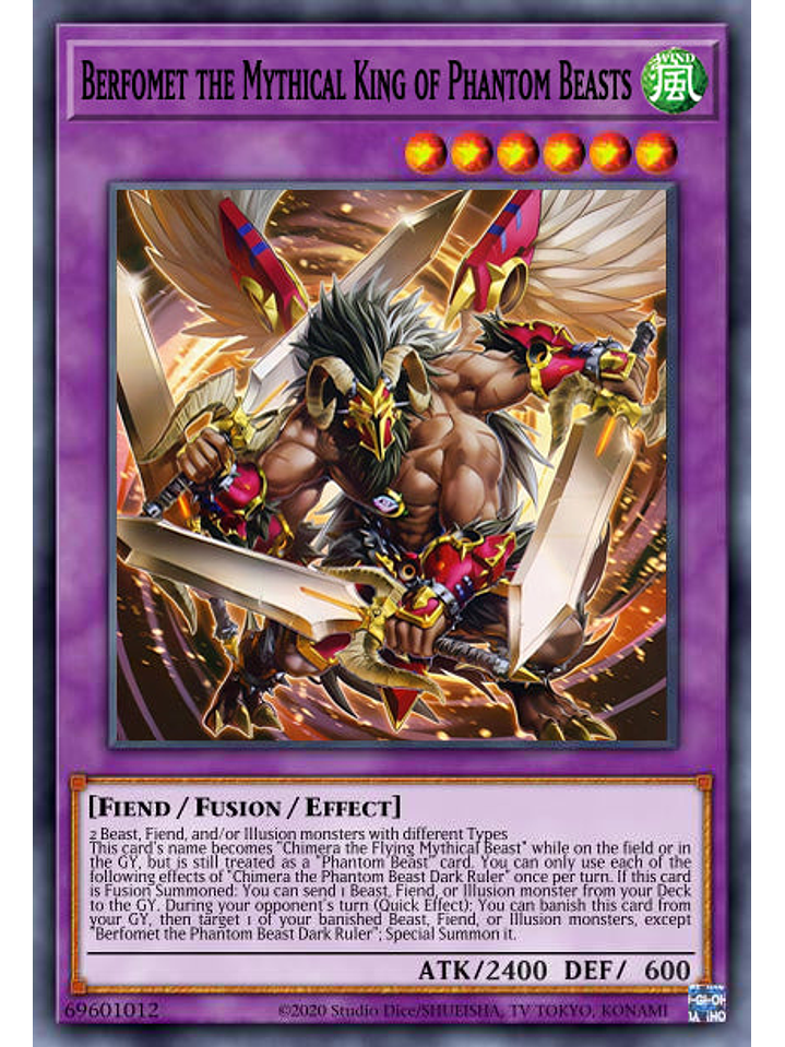 Berfomet the Mythical King of Phantom Beasts - AGOV-EN032 - Super Rare 1st Edition 1