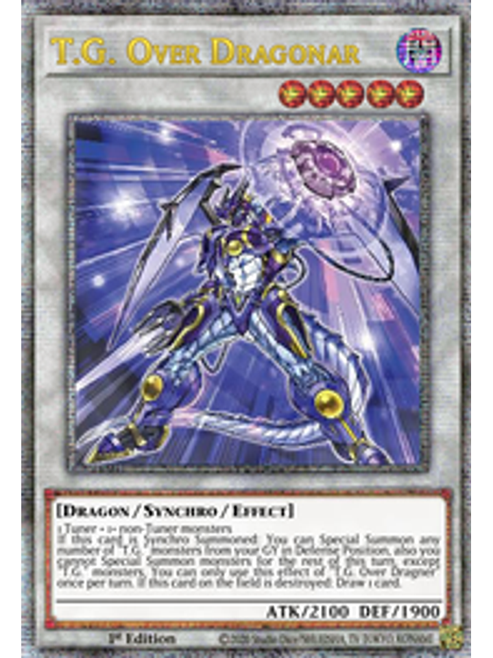 T.G. Over Dragonar - AGOV-EN035 - Quarter Century Rare 1st Edition 1