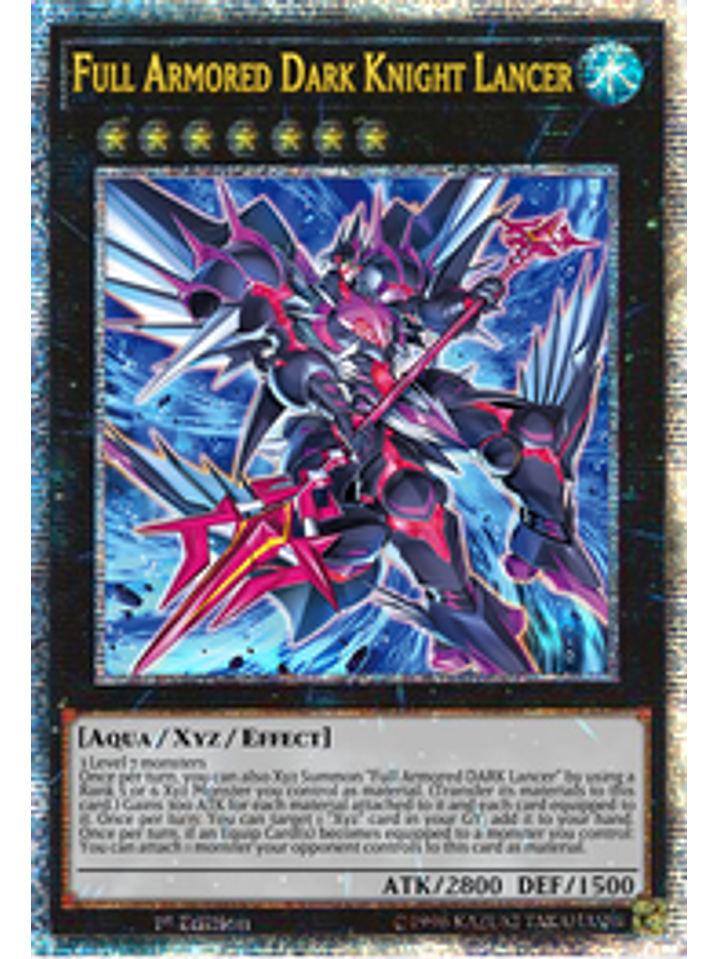 Full Armored Dark Knight Lancer - AGOV-EN041 - Quarter Century Rare 1st Edition 1