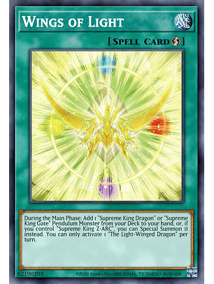Wings of Light - AGOV-EN048 - Super Rare 1st Edition