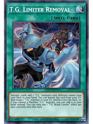 T.G. Limiter Removal - AGOV-EN049 - Secret Rare 1st Edition