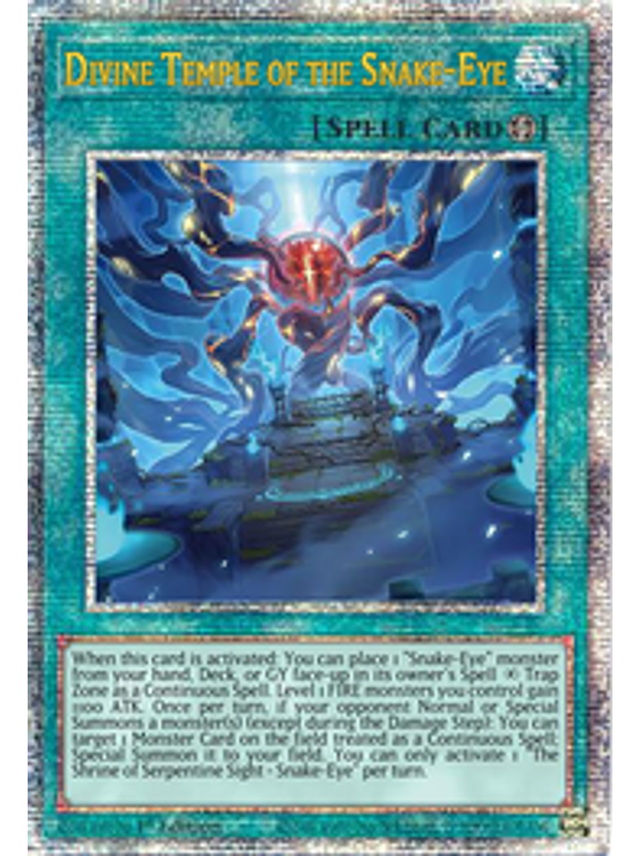 Divine Temple of the Snake-Eye - AGOV-EN056 - Quarter Century Rare 1st Edition 1