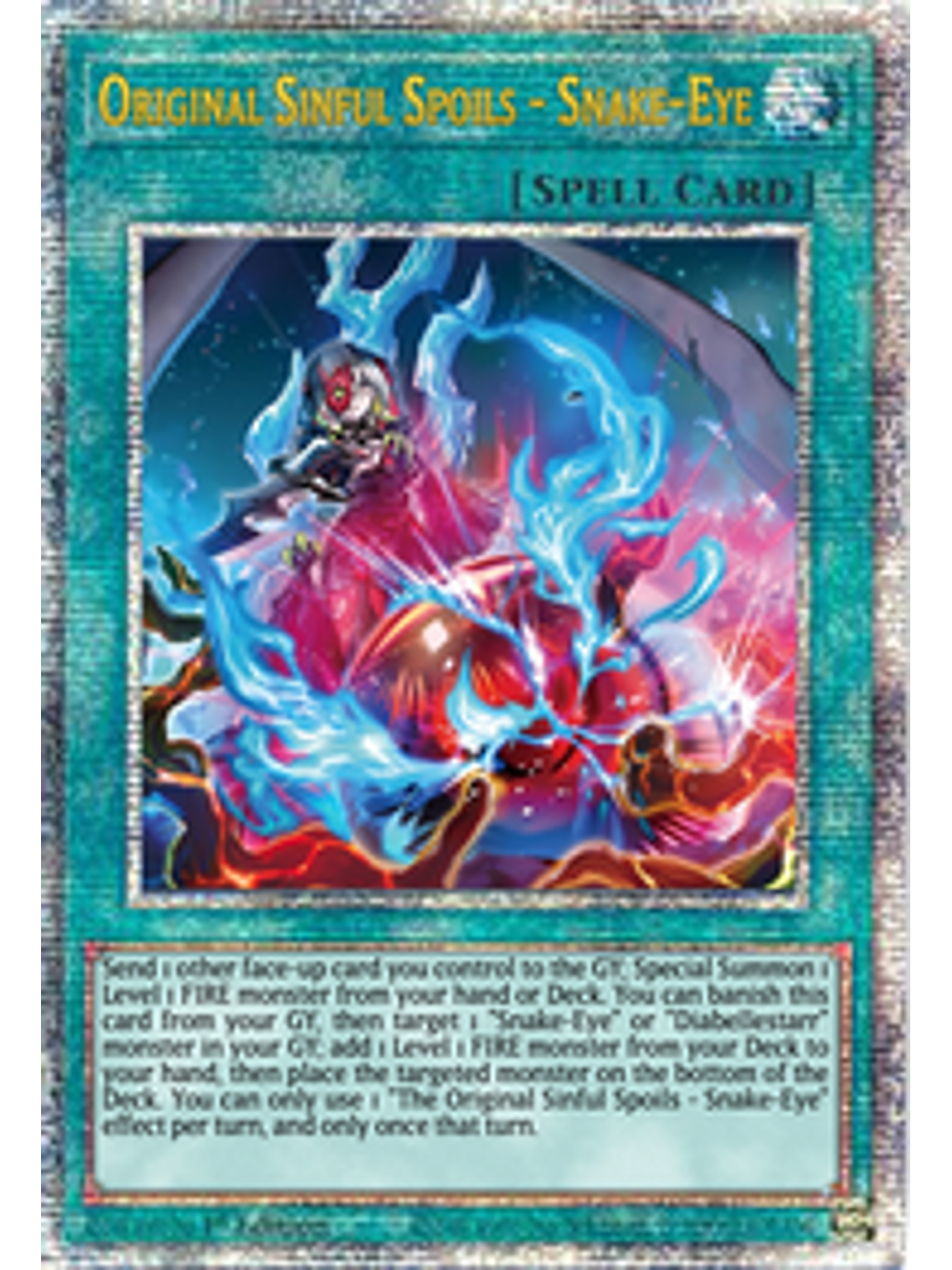 Original Sinful Spoils - Snake-Eye - AGOV-EN057 - Quarter Century Rare 1st Edition 1