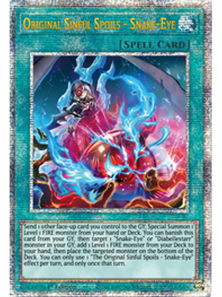 Original Sinful Spoils - Snake-Eye - AGOV-EN057 - Quarter Century Rare 1st Edition 1