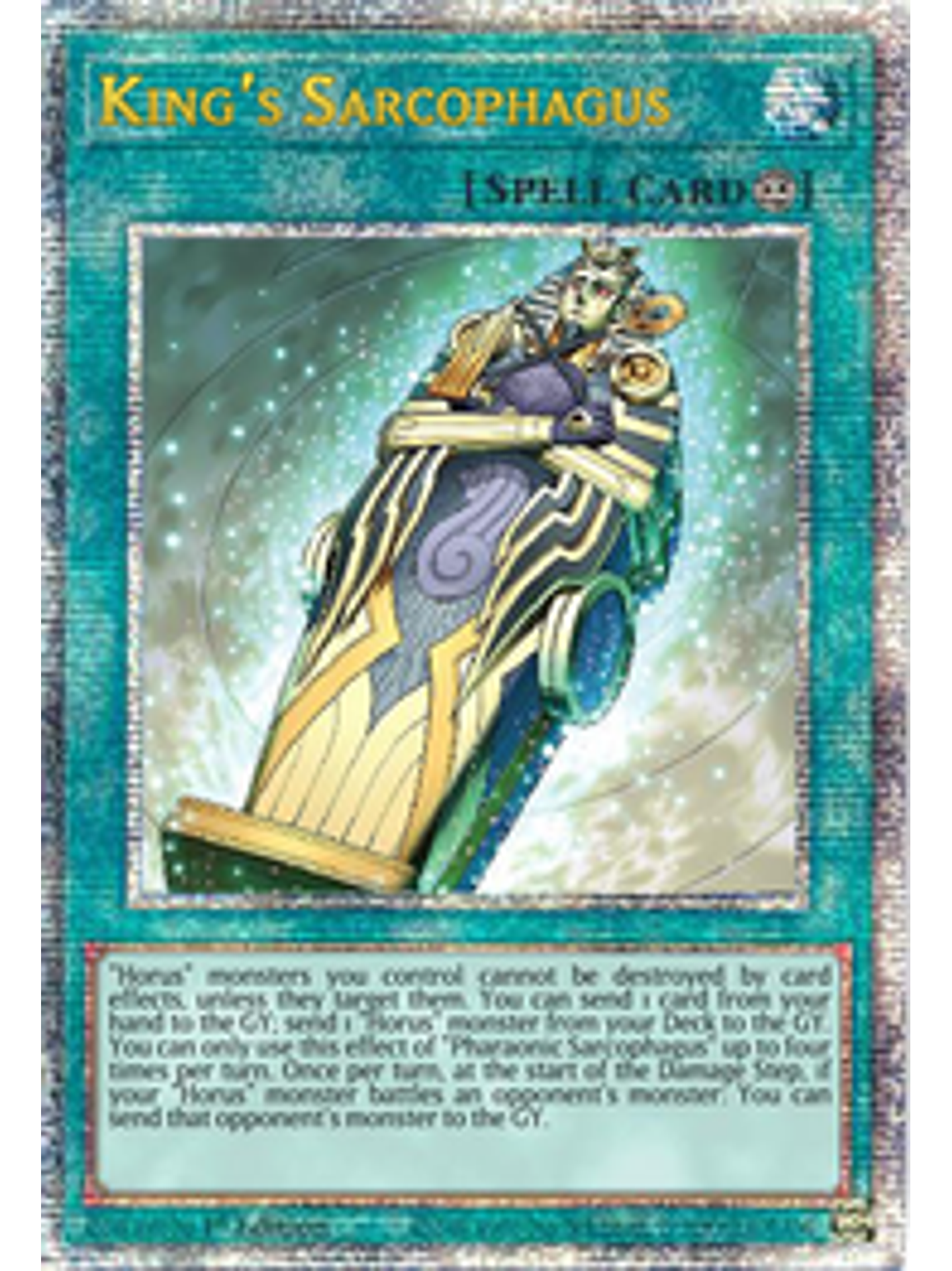 King's Sarcophagus - AGOV-EN058 - Quarter Century Rare 1st Edition 1