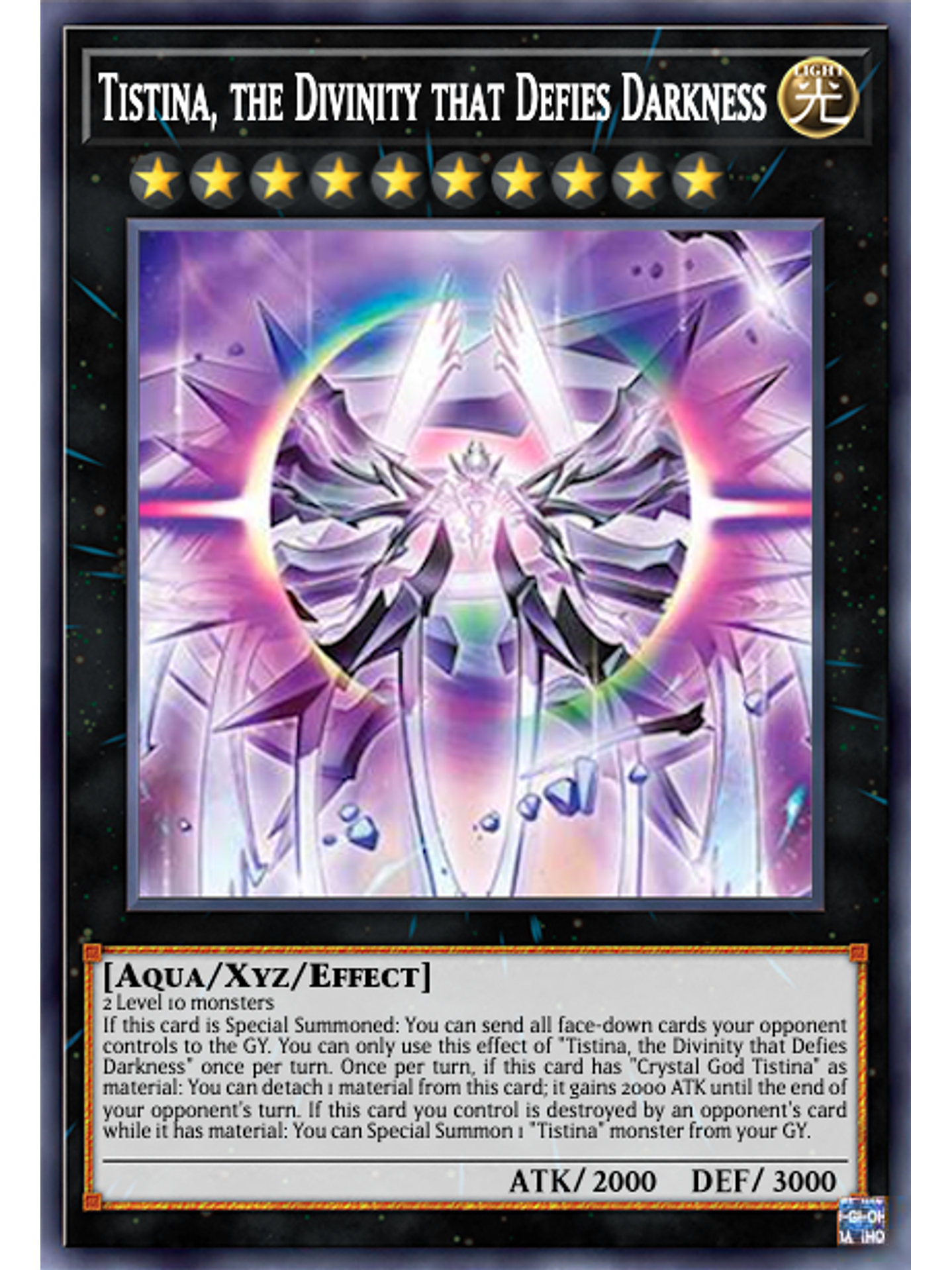 Tistina, the Divinity that Defies Darkness - AGOV-EN089 - Ultra Rare 1st Edition 1