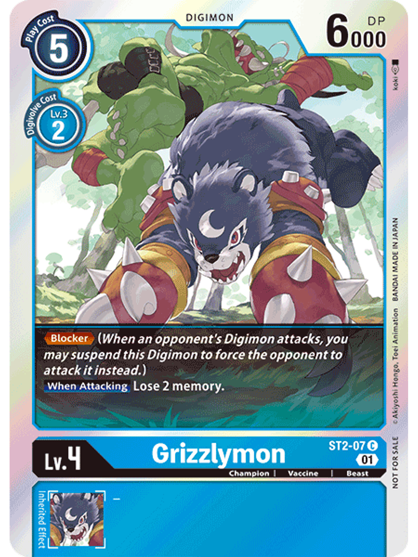 ST2-07 (Alternative Art) Grizzlymon 1