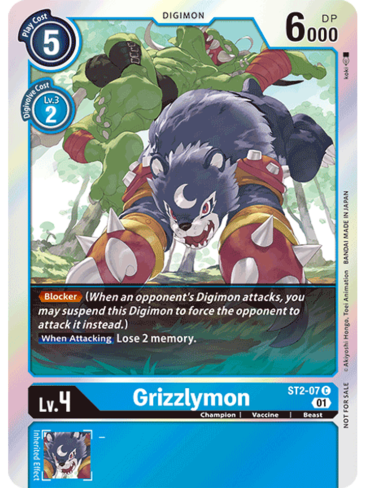 ST2-07 (Alternative Art) Grizzlymon 1