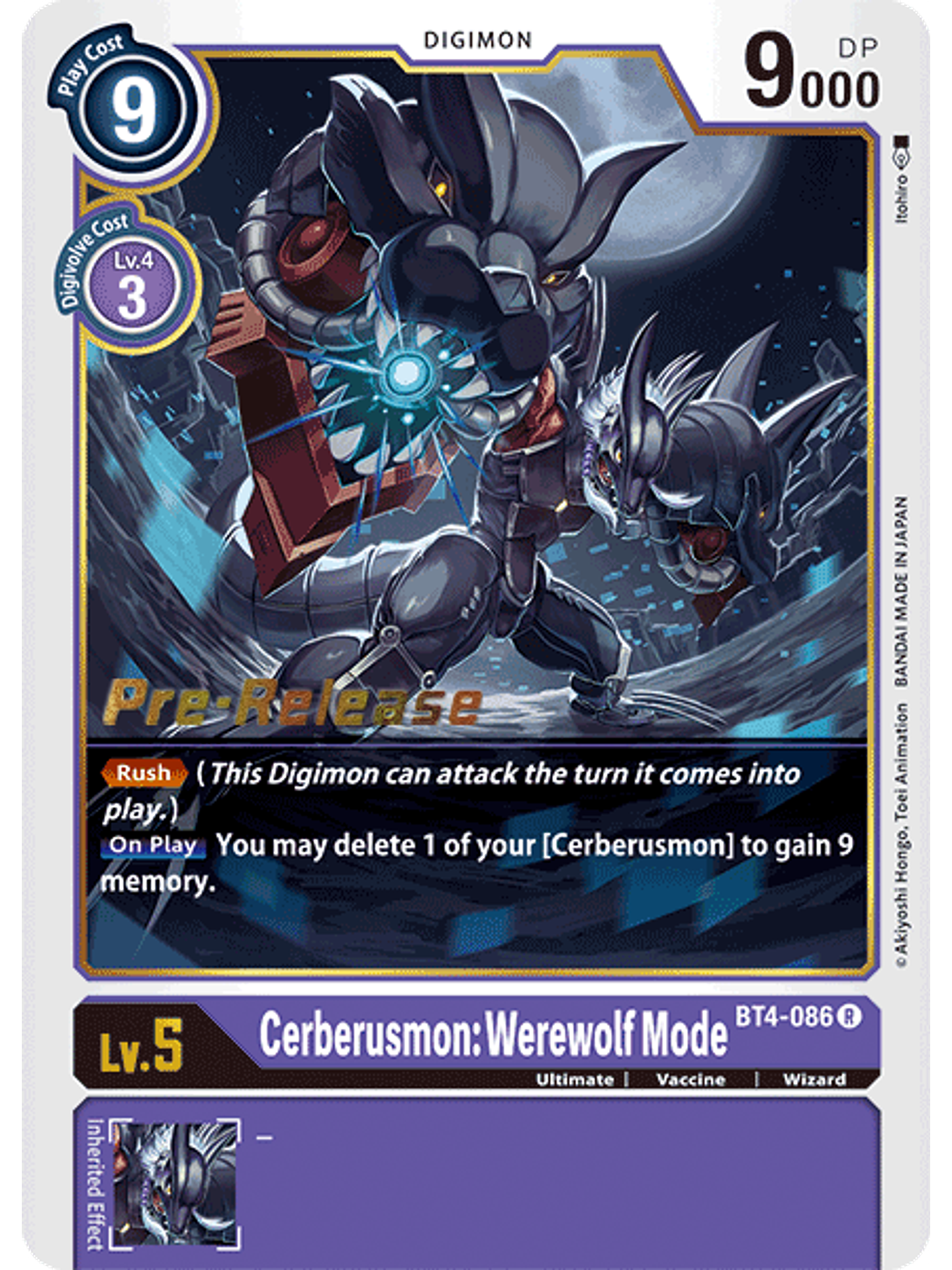 BT4-086 R Cerberusmon:Werewolf Mode (PRE) 1