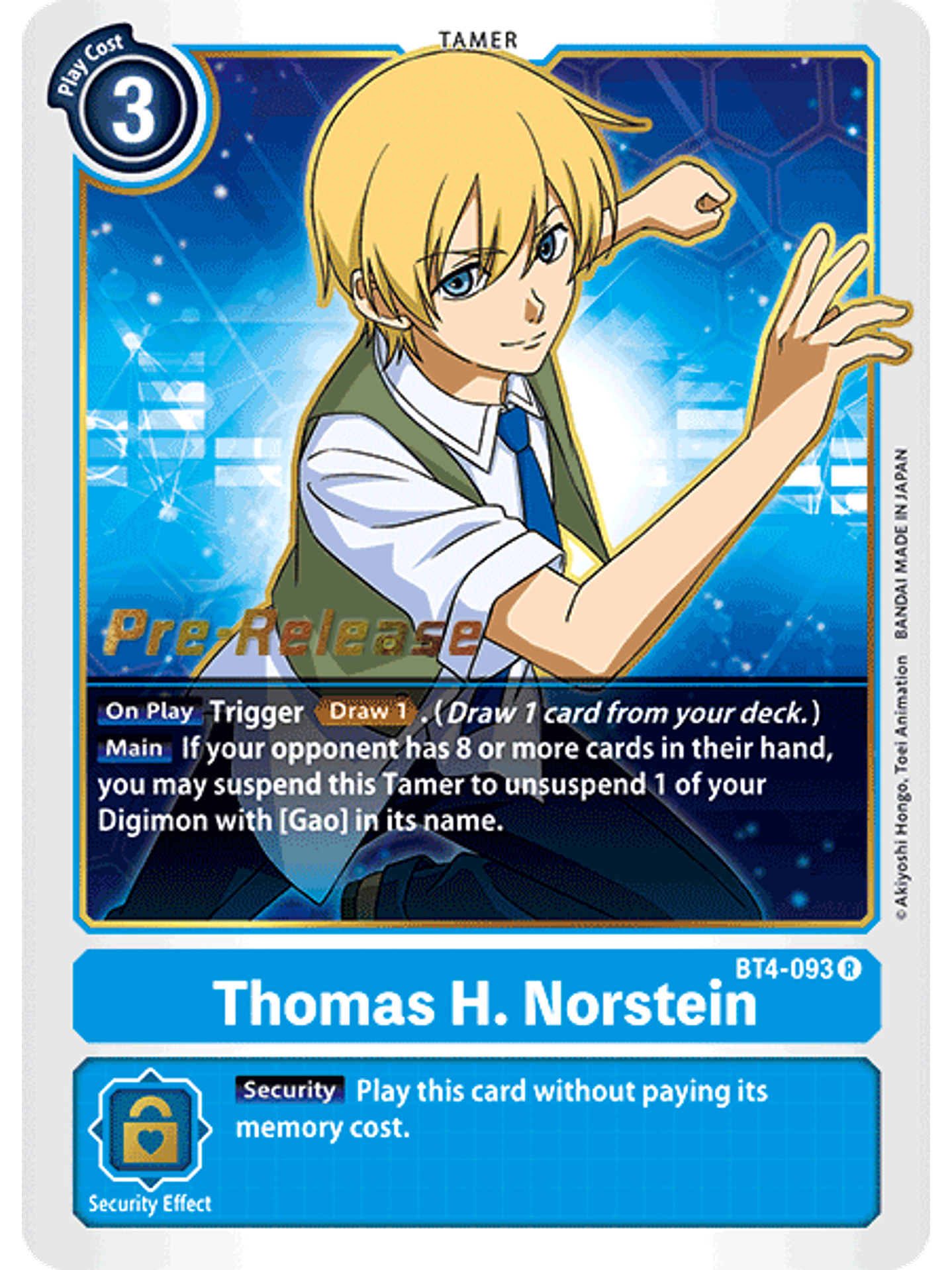 BT4-093 R Thomas H. Norstein (PRE) 1