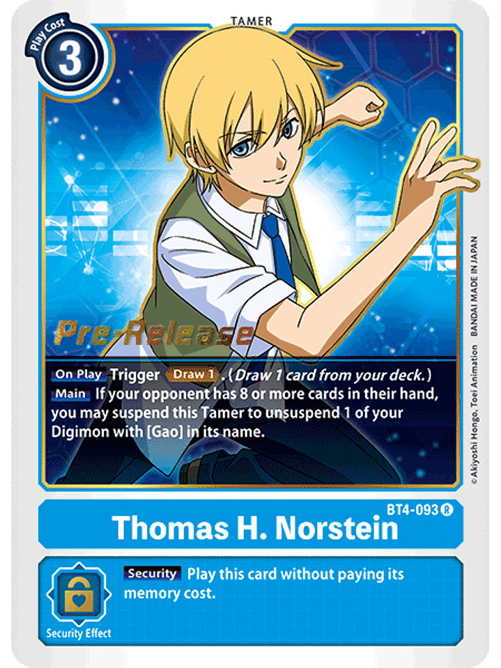 BT4-093 R Thomas H. Norstein (PRE) 1