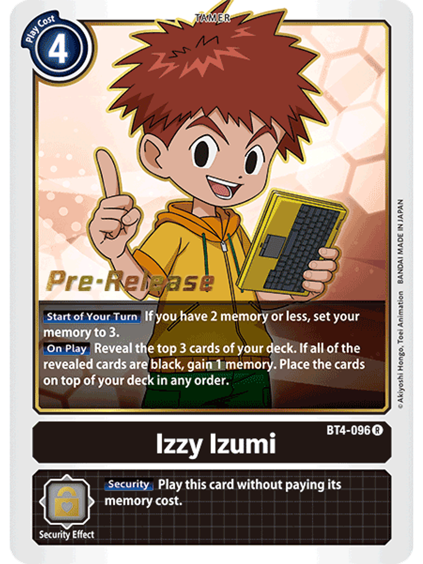 BT4-096 R Izzy Izumi (PRE) 1