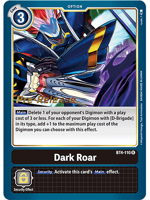 BT4-110 R Dark Roar (PRE)