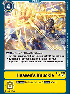 BT14-094 C Heaven's Knuckle