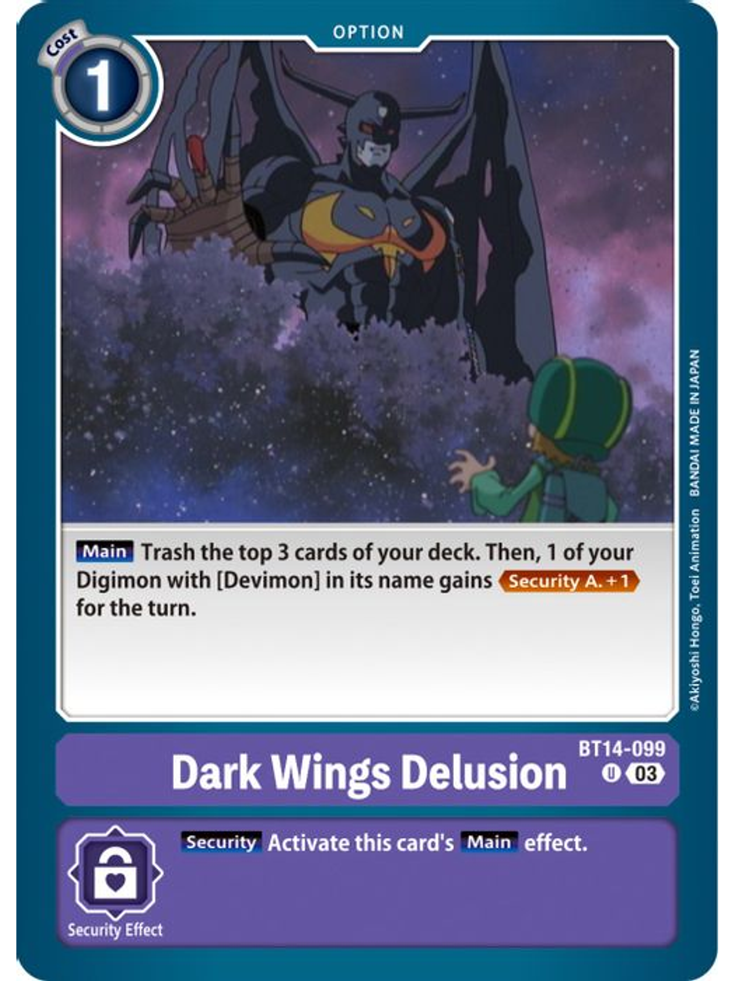 BT14-099 U Dark Wing's Delusion 1