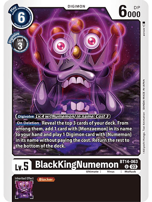 BT14-063 U BlackKingNumemon