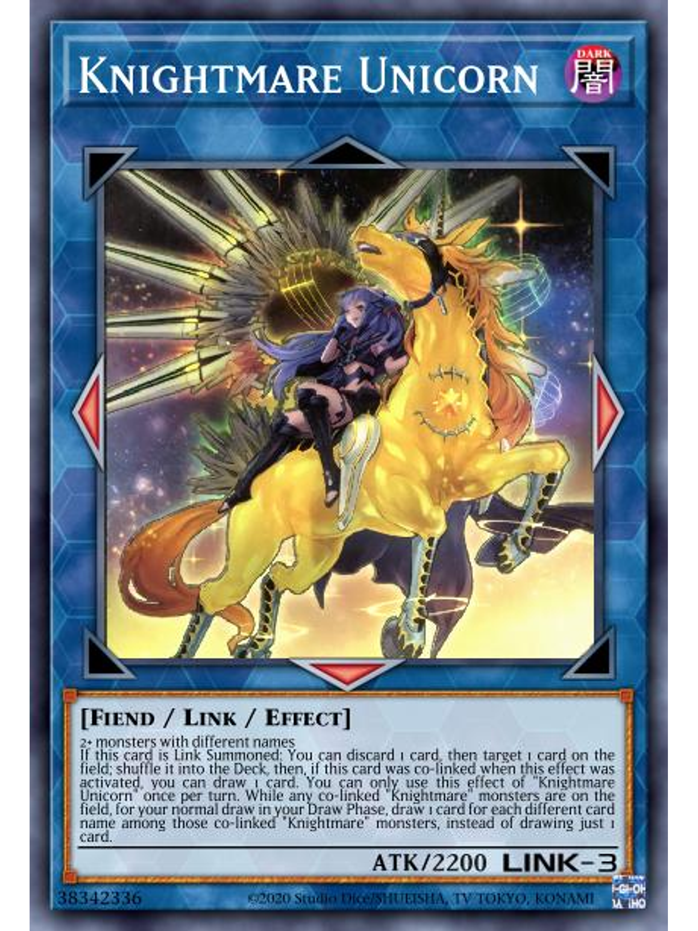 Knightmare Unicorn (alternate art) - RA01-EN043 - Super Rare 1