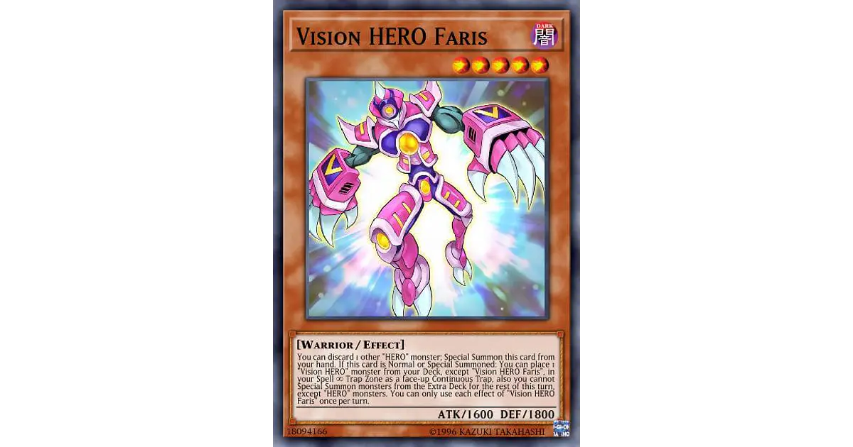 Vision HERO Faris - RA01-EN004 - Secret Rare 1st Edition