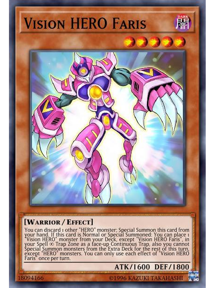 Vision HERO Faris - RA01-EN004 - Platinum Secret Rare 1