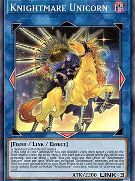 Knightmare Unicorn (alternate art) - RA01-EN043 - Platinum Secret Rare