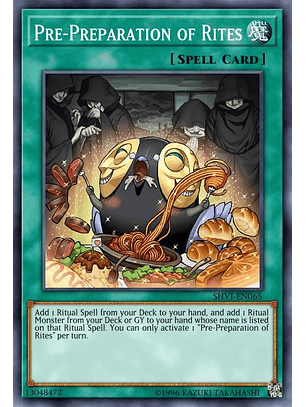 Pre-Preparation of Rites - RA01-EN055 - Platinum Secret Rare