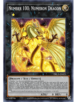 Number 100: Numeron Dragon - RA01-EN039 - Quarter Century Secret Rare